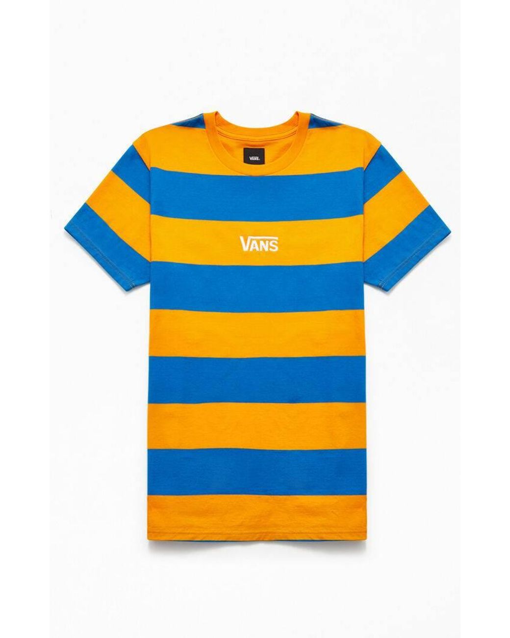 Vans Blue & Yellow Bold Block Striped T-shirt for Men | Lyst