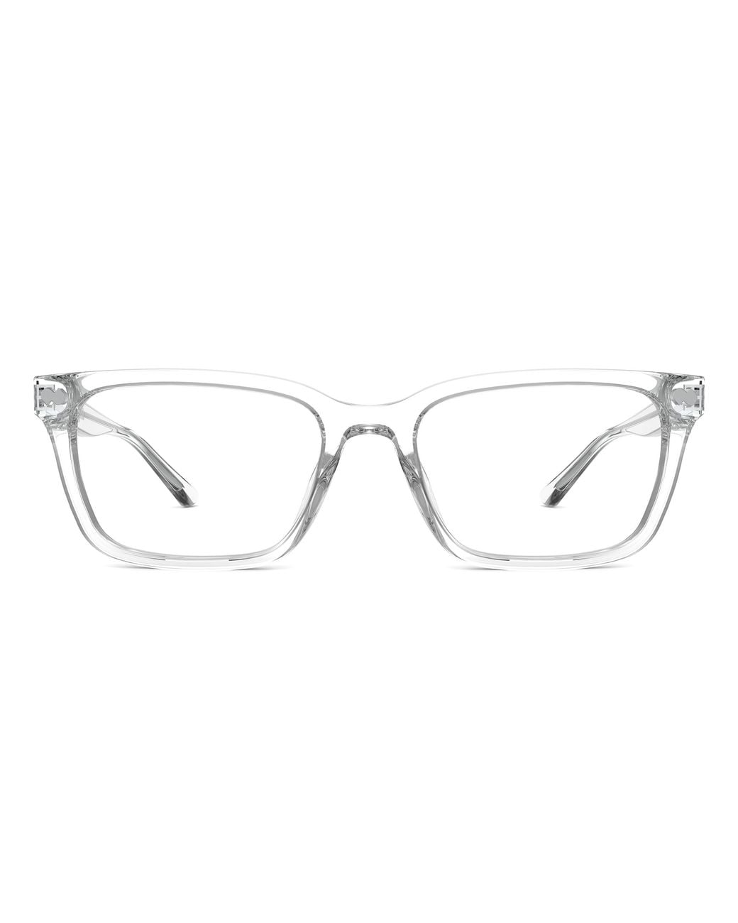 Pair Eyewear Black Crystal Clear Rectangle Eyeglasses