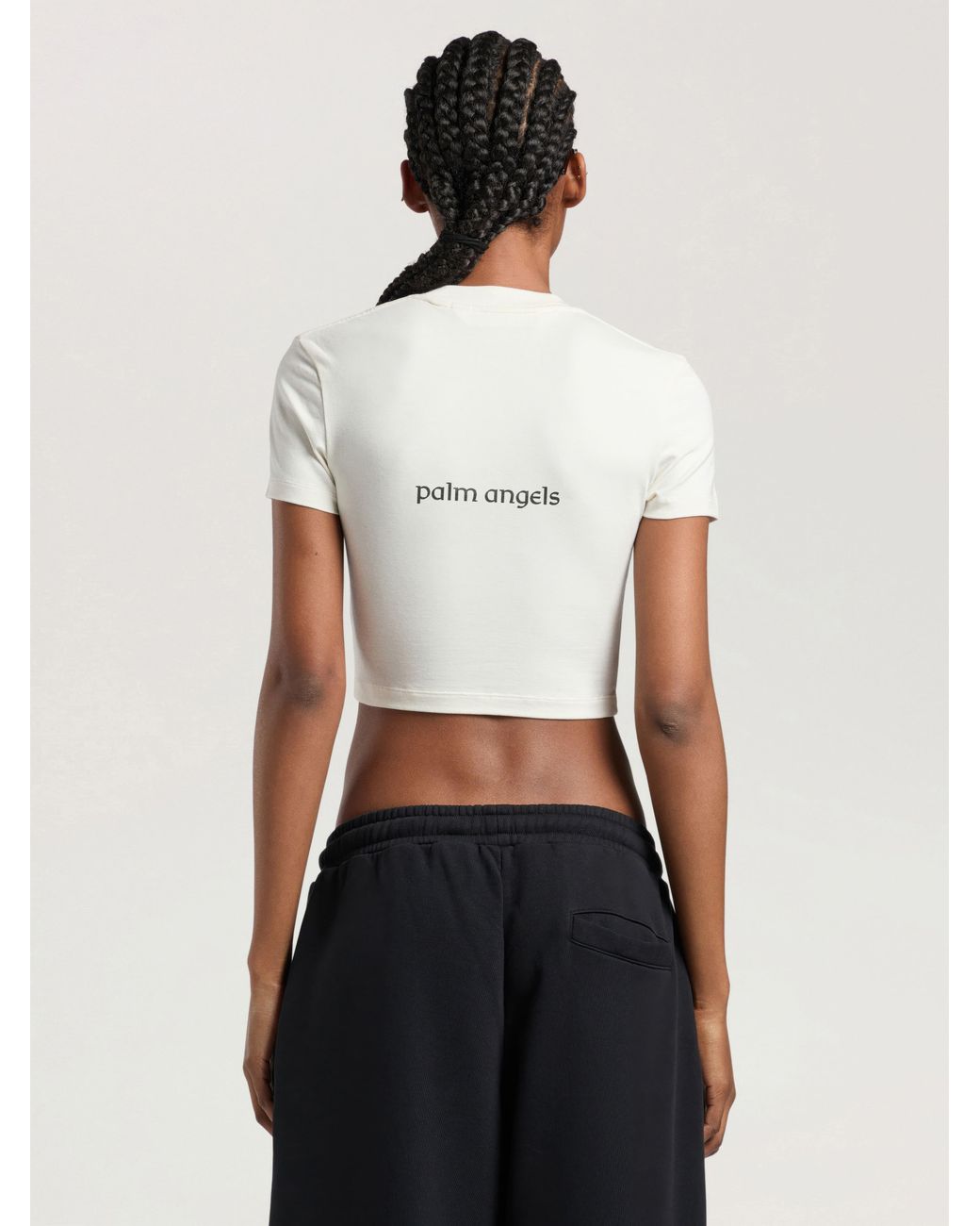 Palm Angels Natural Lions Herald Baby T-Shirt Off