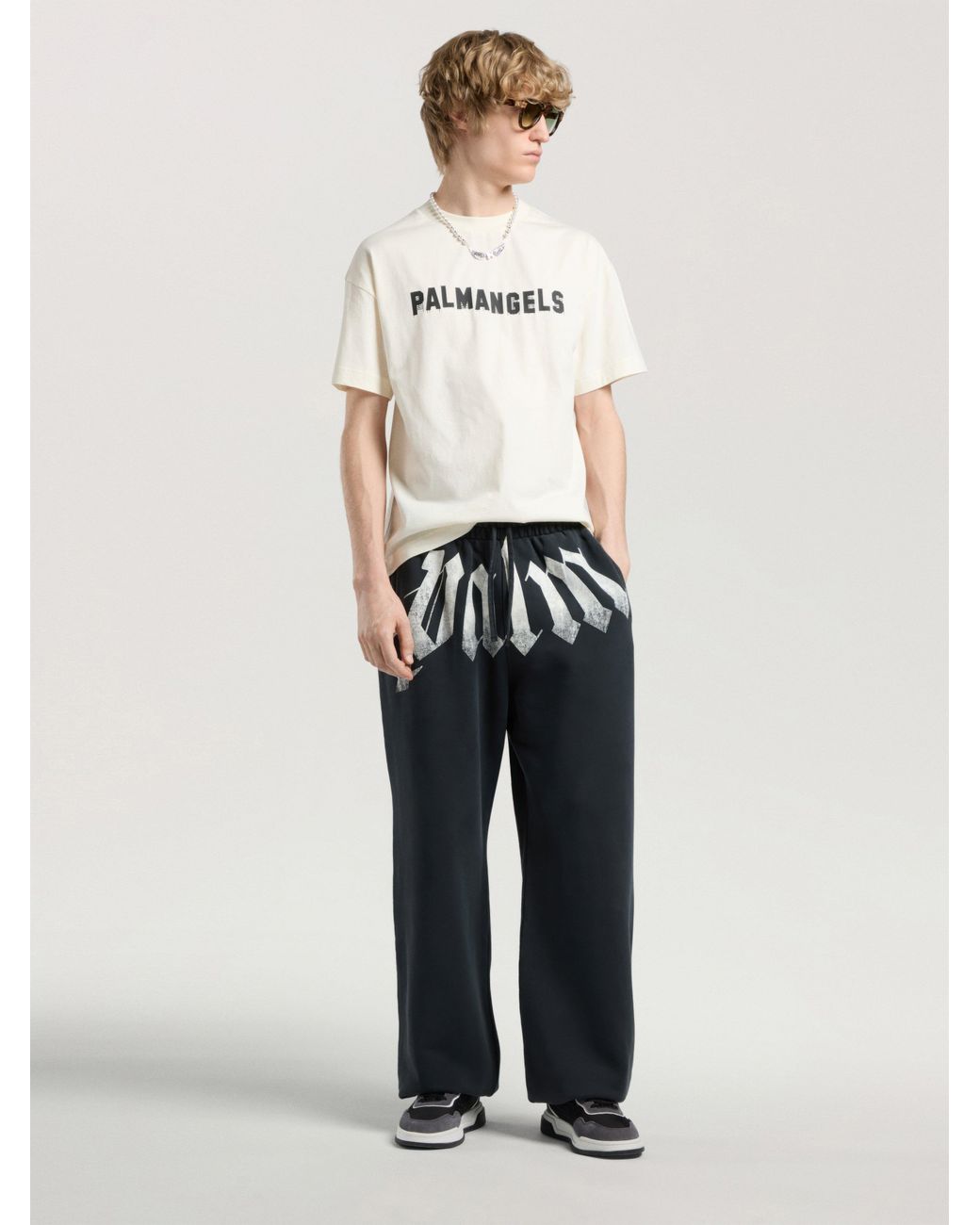 Palm Angels Natural Palm Hills Regular T-Shirt Off for men