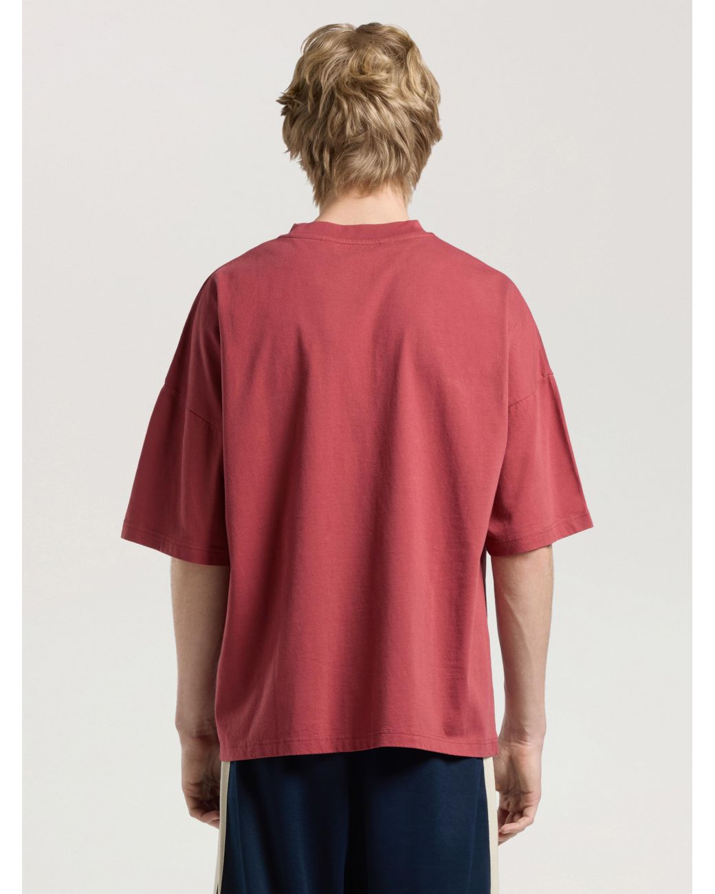 Palm Angels Red Sunset Blvd Palm Loose T-Shirt Brick for men