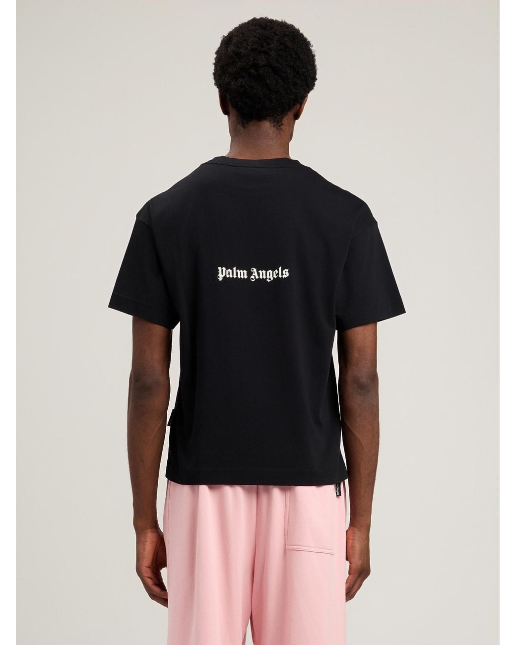 Palm Angels Black Statement T-Shirt for men