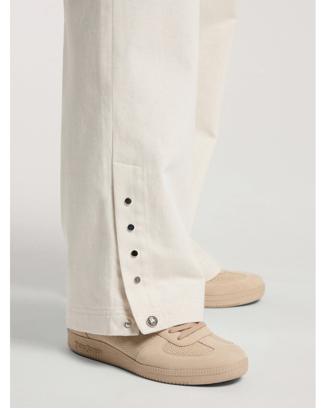 Palm Angels Natural Palm Tree Loose Trousers for men