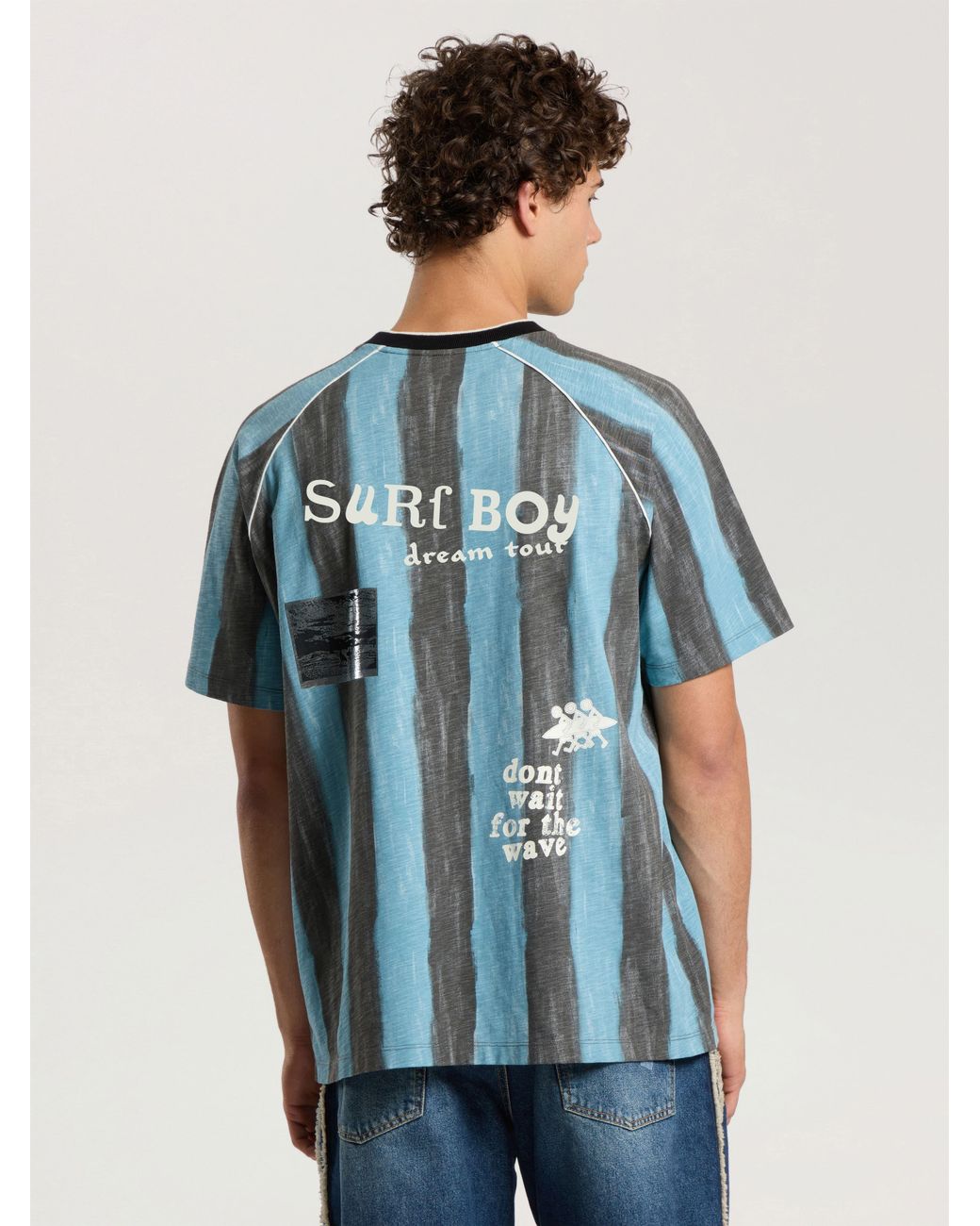 Palm Angels Blue Soccer Cali Regular T-Shirt for men