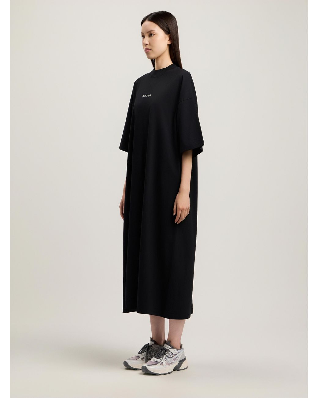 Palm Angels Black Milan La Maxi T-Shirt Dress