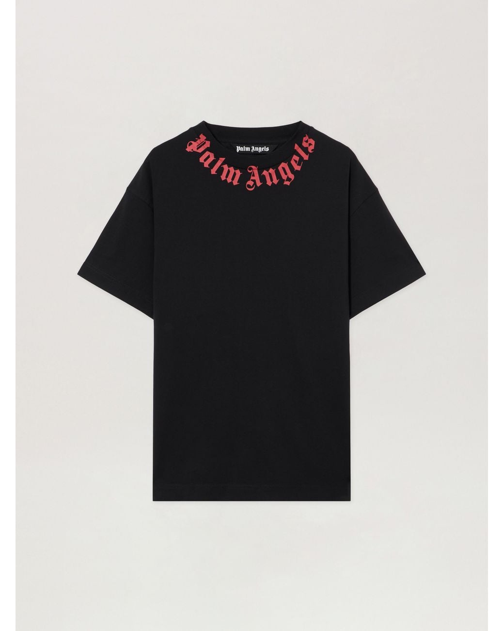 Palm Angels Black Neck Logo T-Shirt for men