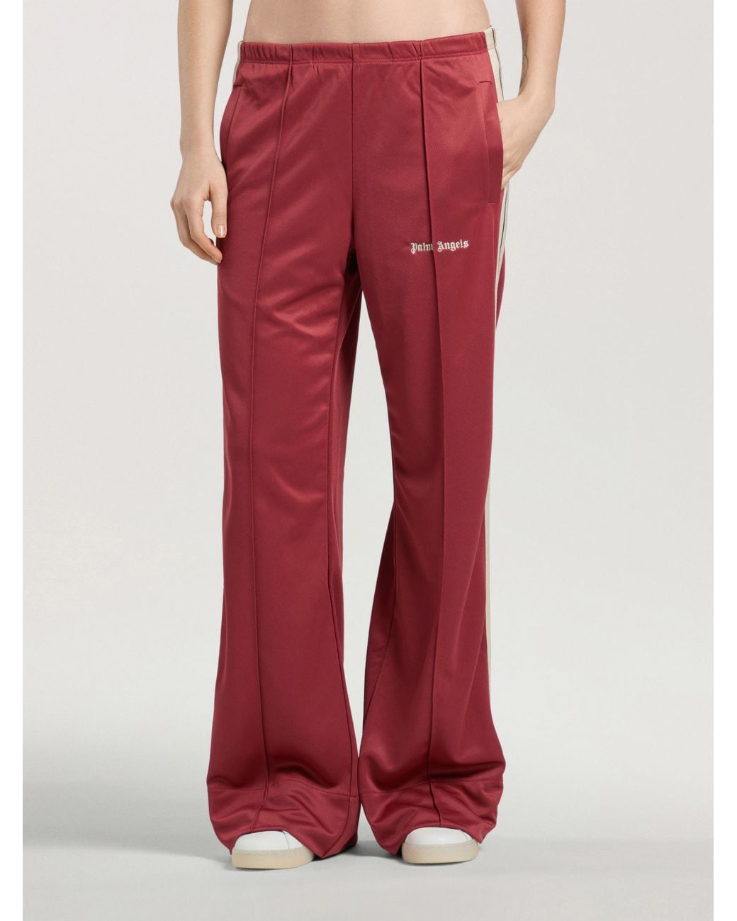 Palm Angels Red Classic Logo Track Loose Pants Brick