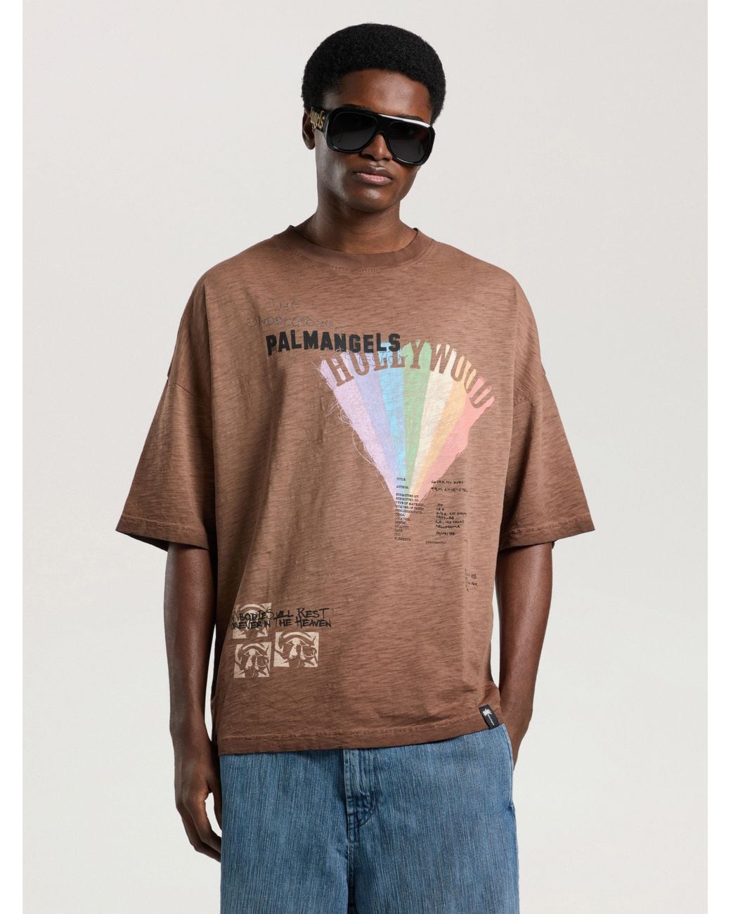 Palm Angels Multicolor Neon Boulevard Loose T-Shirt for men