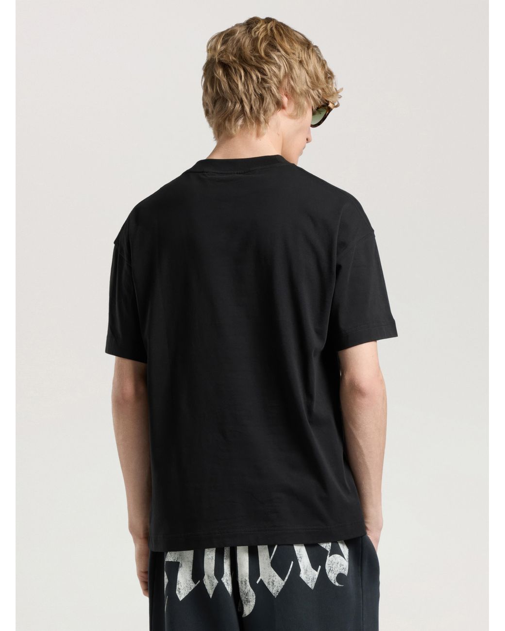 Palm Angels Black Brushed Palm Tree Regular T-Shirt for men