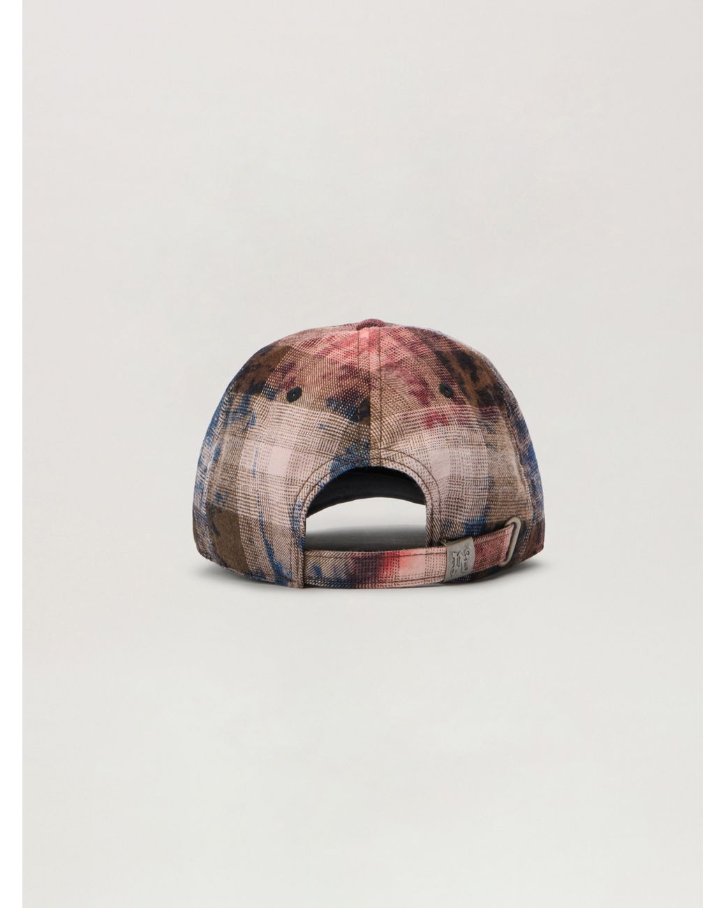 Palm Angels Multicolor Curved Logo Check Cap for men