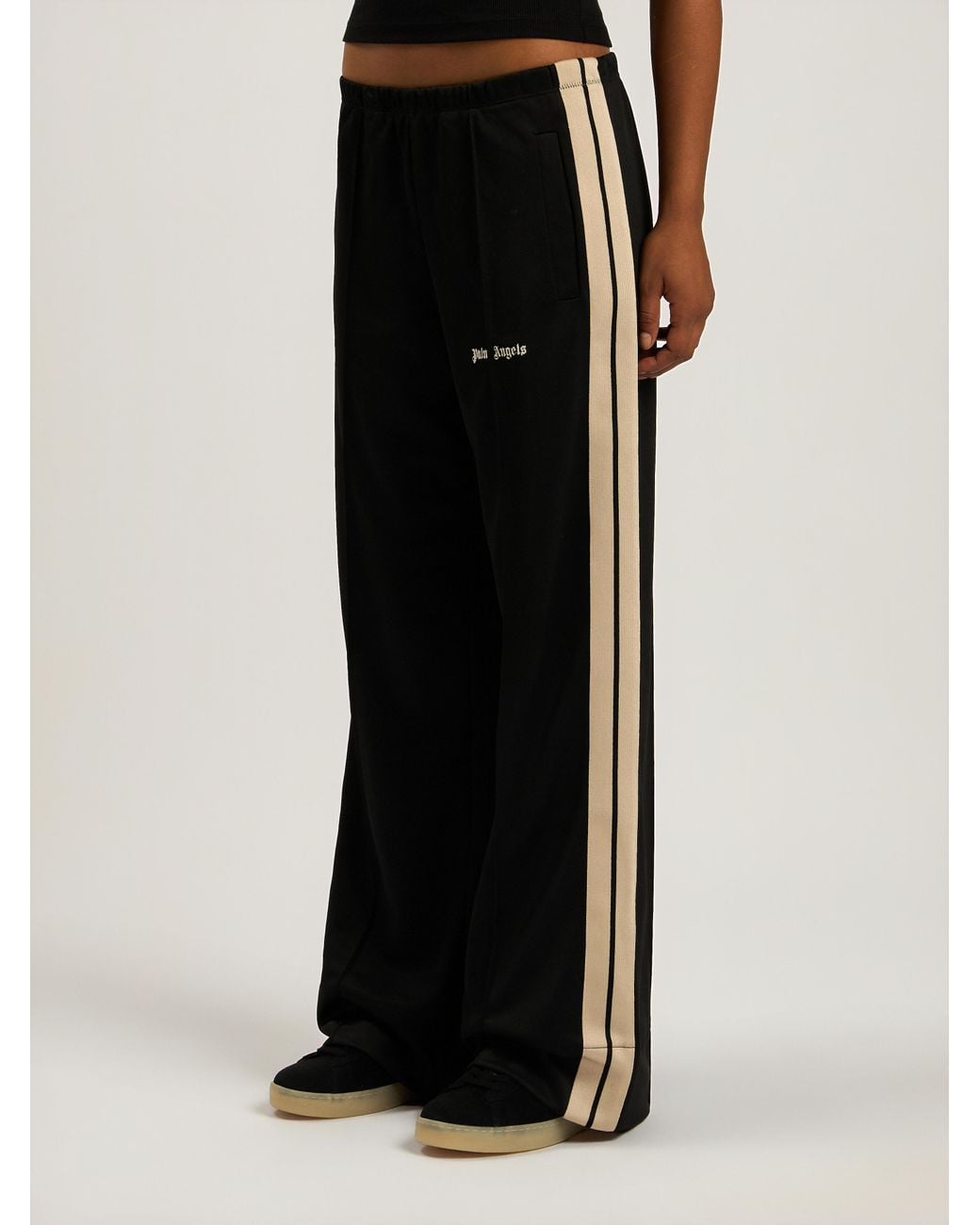 Palm Angels Black Classic Logo Loose Track Pants
