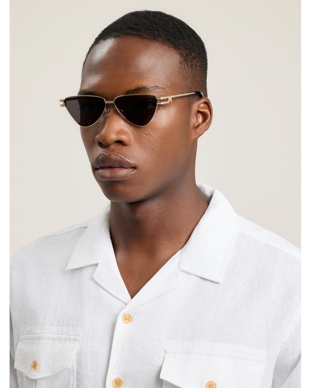 Palm Angels Natural Fontana Lens Sunglasses