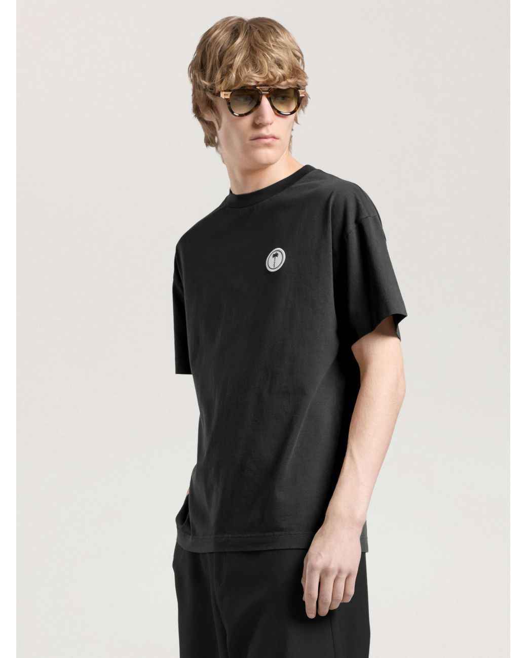Palm Angels Black Palm Tree Regular T-Shirt for men