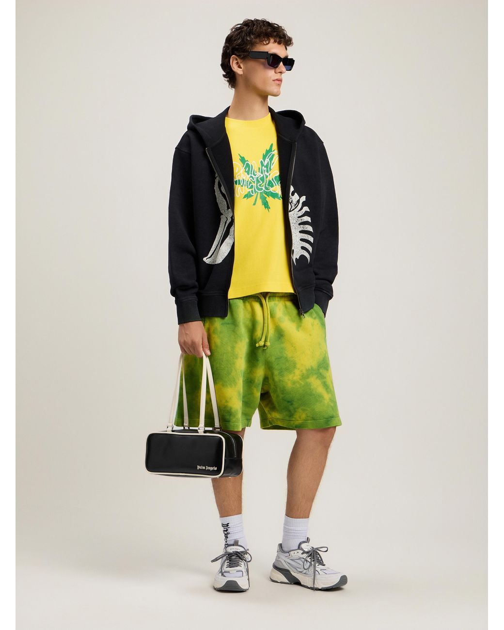 Palm Angels Yellow Palm Leaf T-Shirt for men