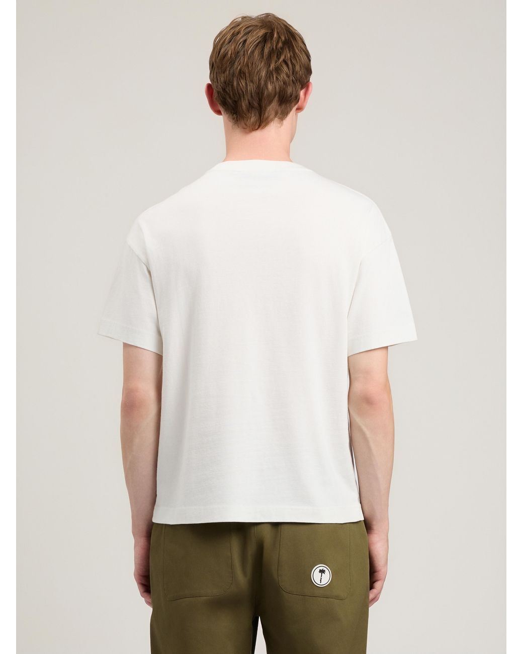 Palm Angels Natural Palm Sunset T-Shirt for men