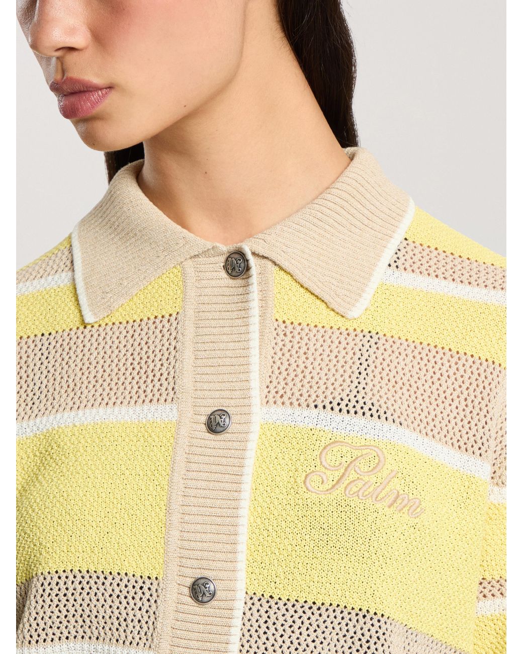 Palm Angels Metallic Palm Sway Beach Cardigan Light