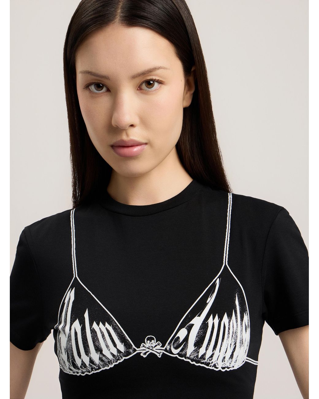 Palm Angels Black Palm Bra Baby T-Shirt