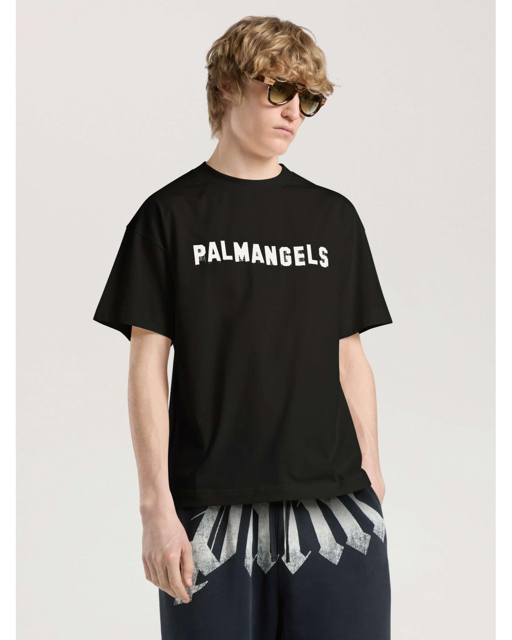 Palm Angels Black Palm Hills Regular T-Shirt for men