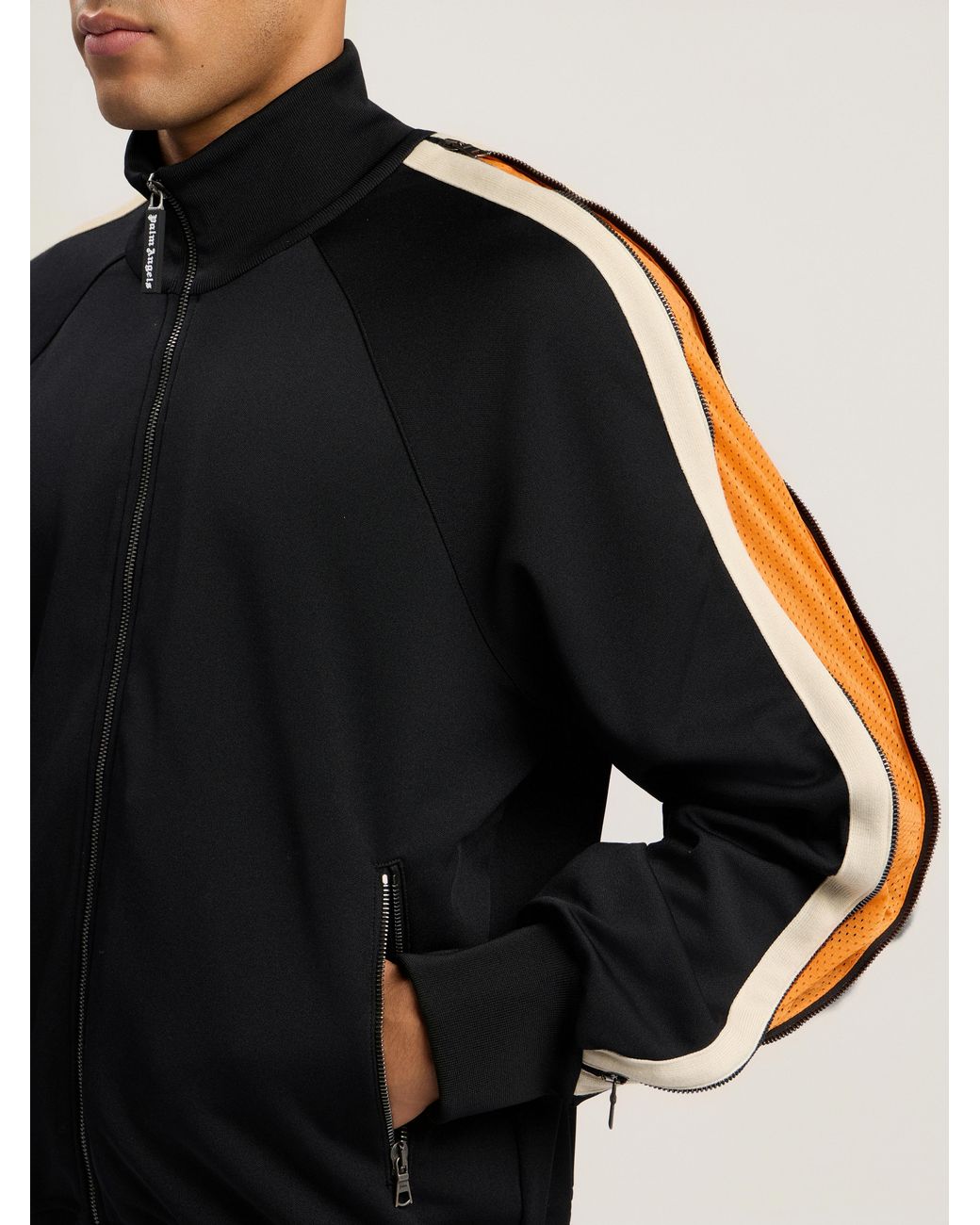 Palm Angels Black Performance Track Jacket for men