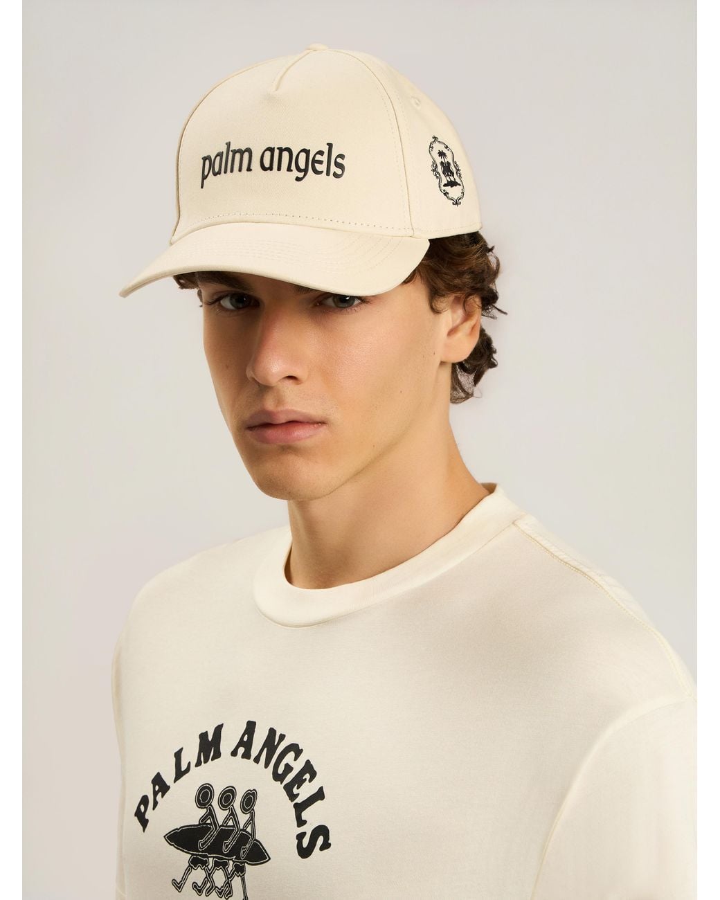 Palm Angels Natural Lion Herald Cap Off