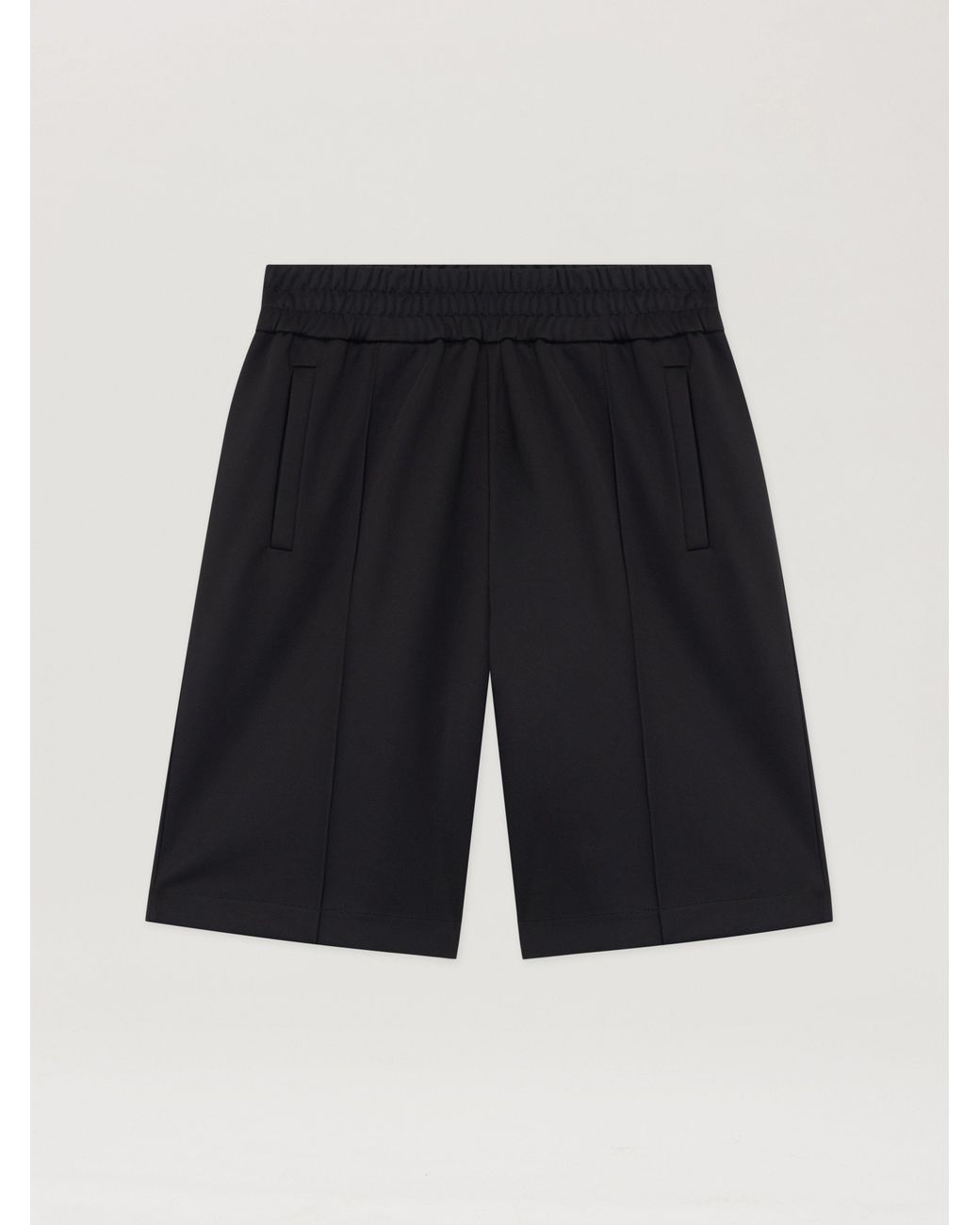 Palm Angels White Back Curved Logo Track Shorts for men