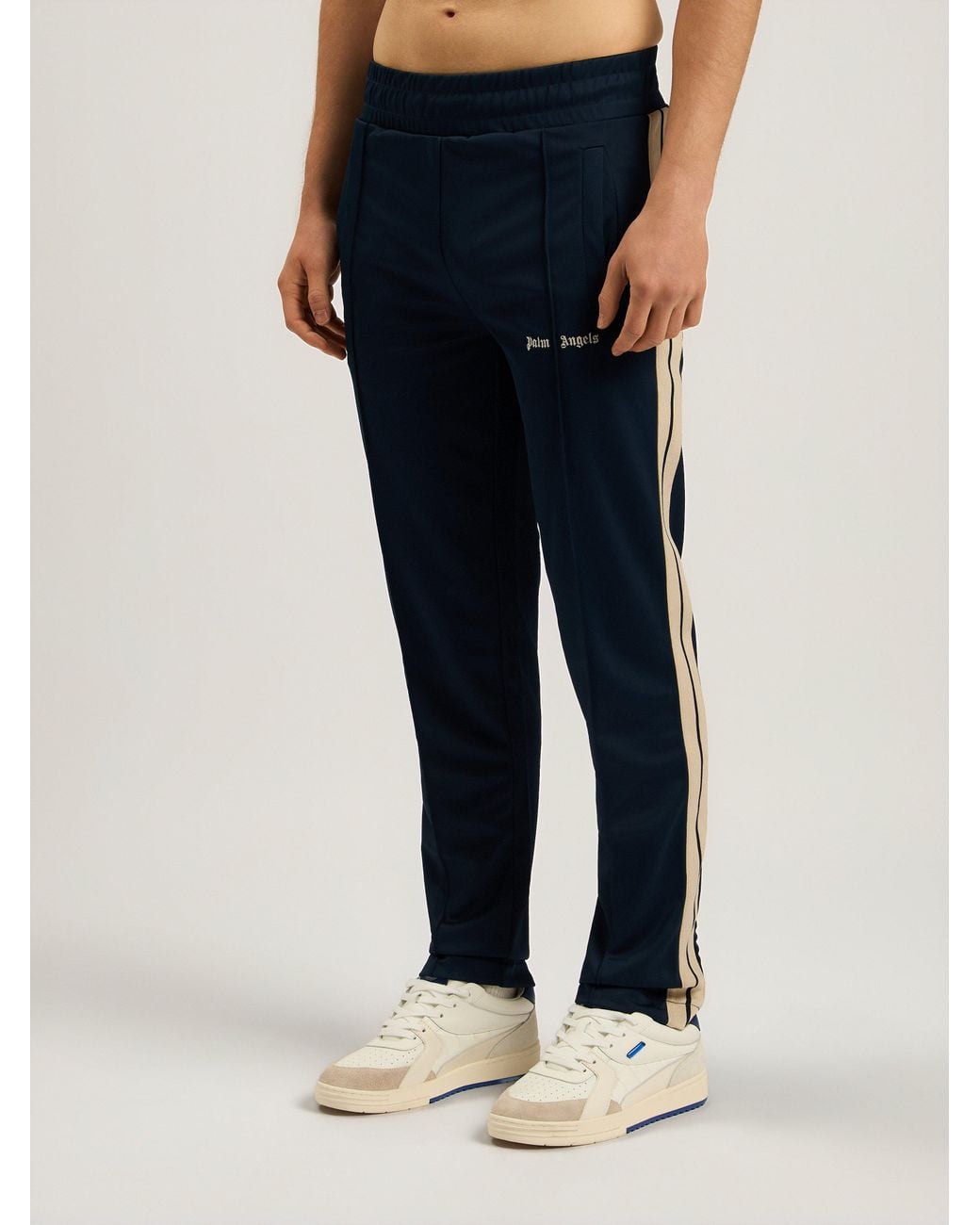 Palm Angels Blue Classic Logo Track Pants for men