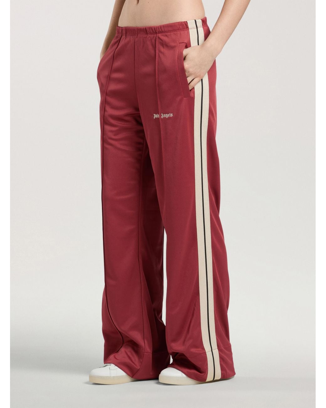 Palm Angels Red Classic Logo Track Loose Pants Brick