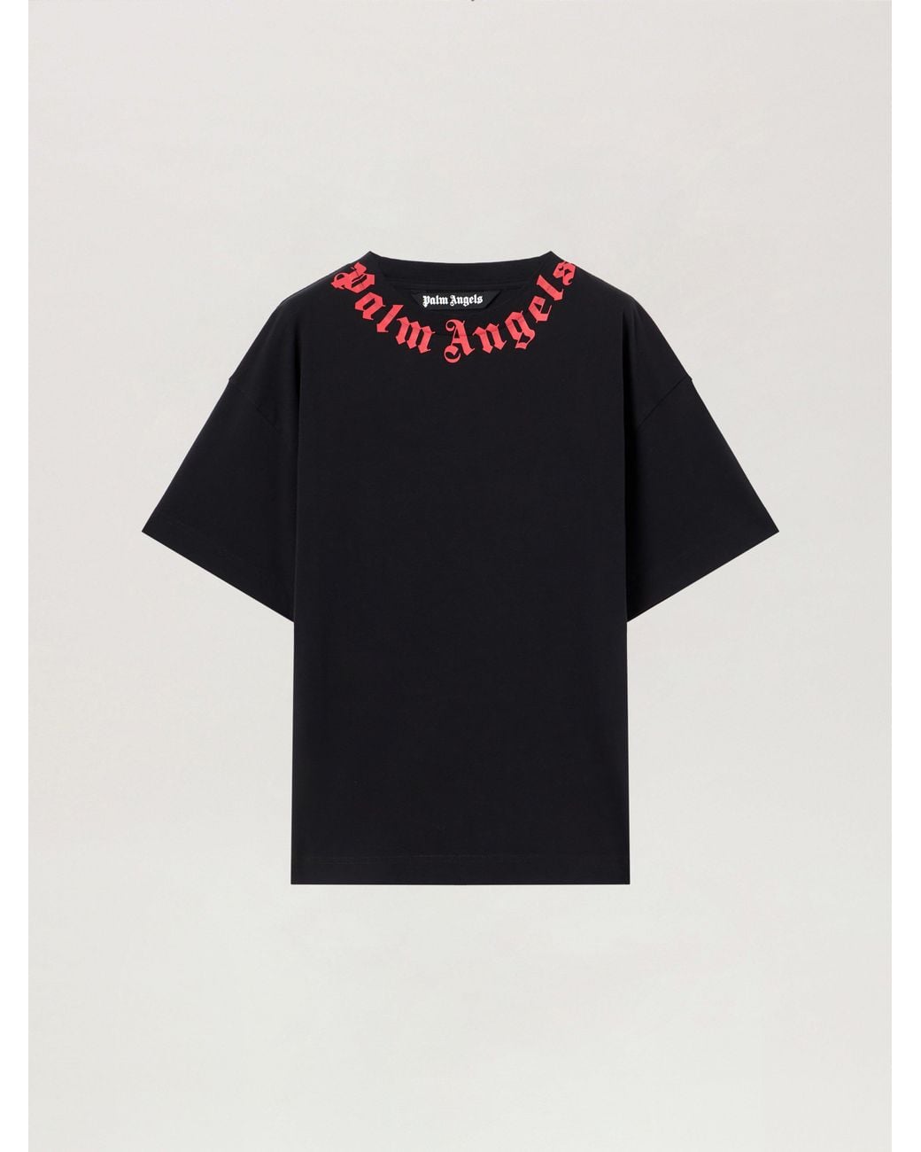 Palm Angels Black Neck Logo T-Shirt for men