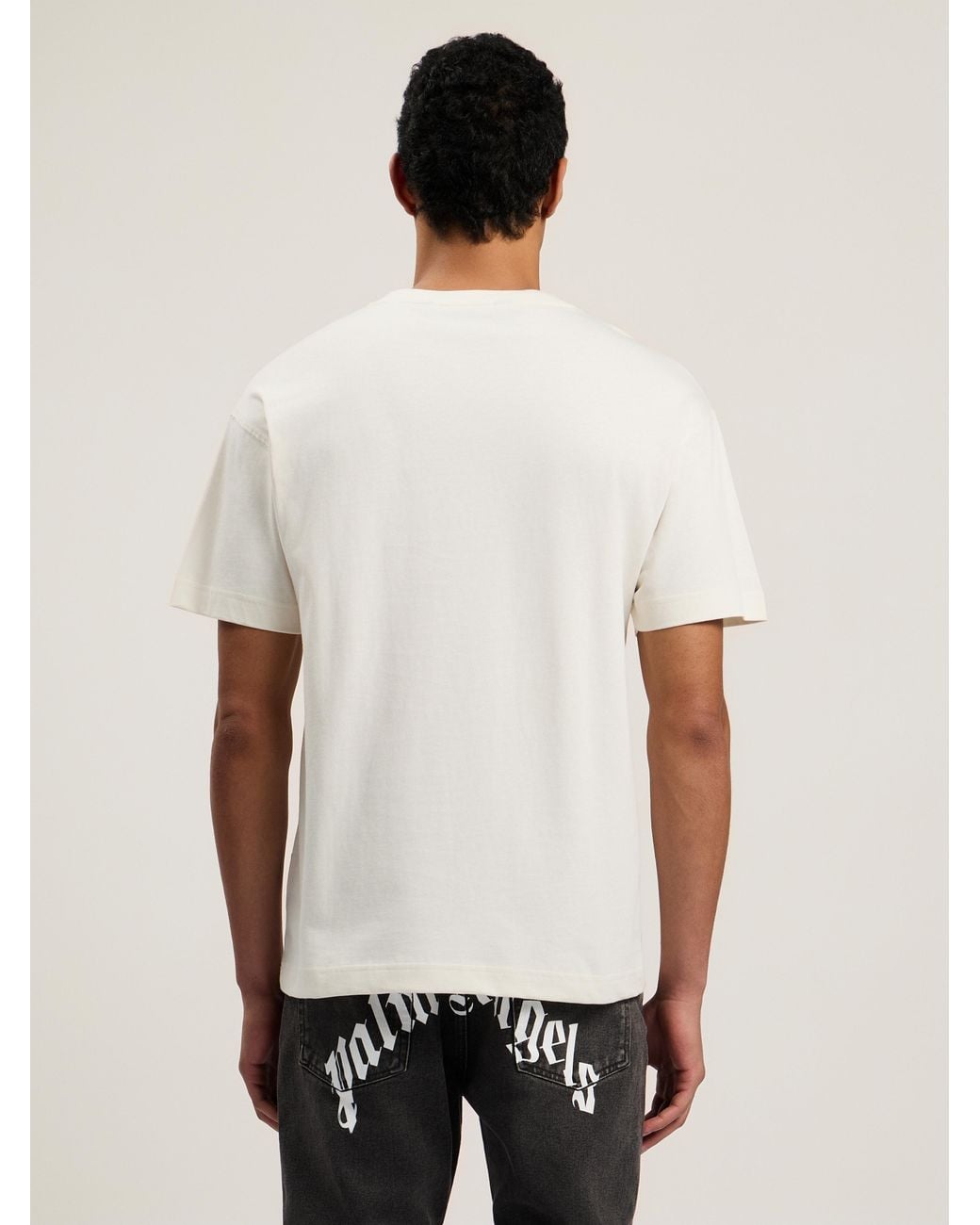 Palm Angels Natural Spray City Los Angeles T-Shirt for men