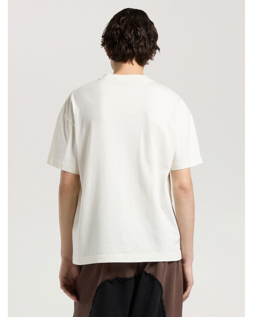 Palm Angels Natural Palm Tree Statement Regular T-Shirt Off for men