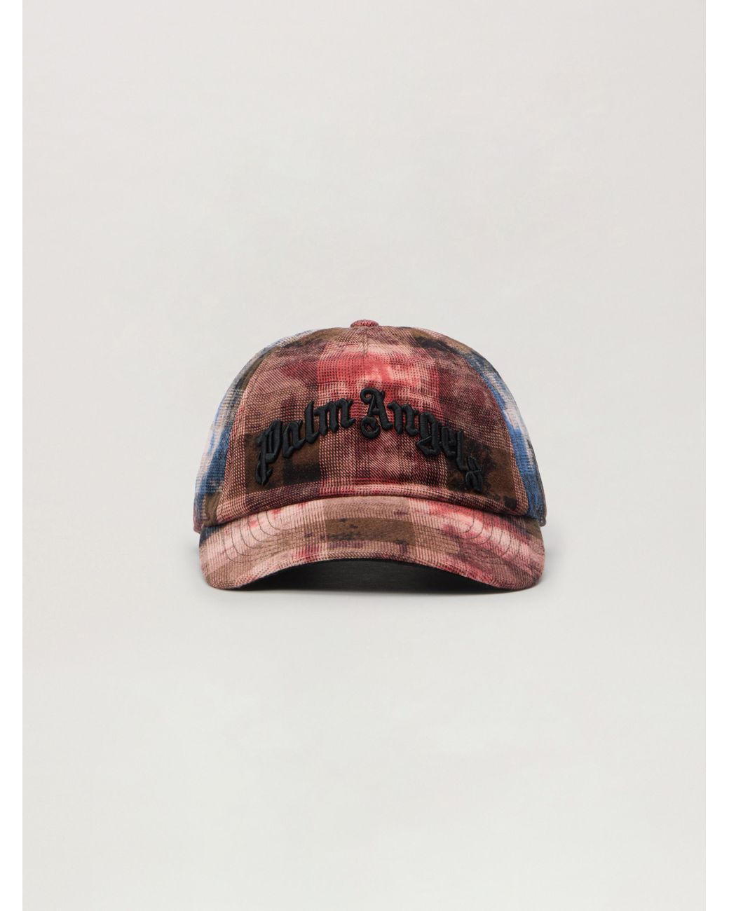 Palm Angels Multicolor Curved Logo Check Cap for men