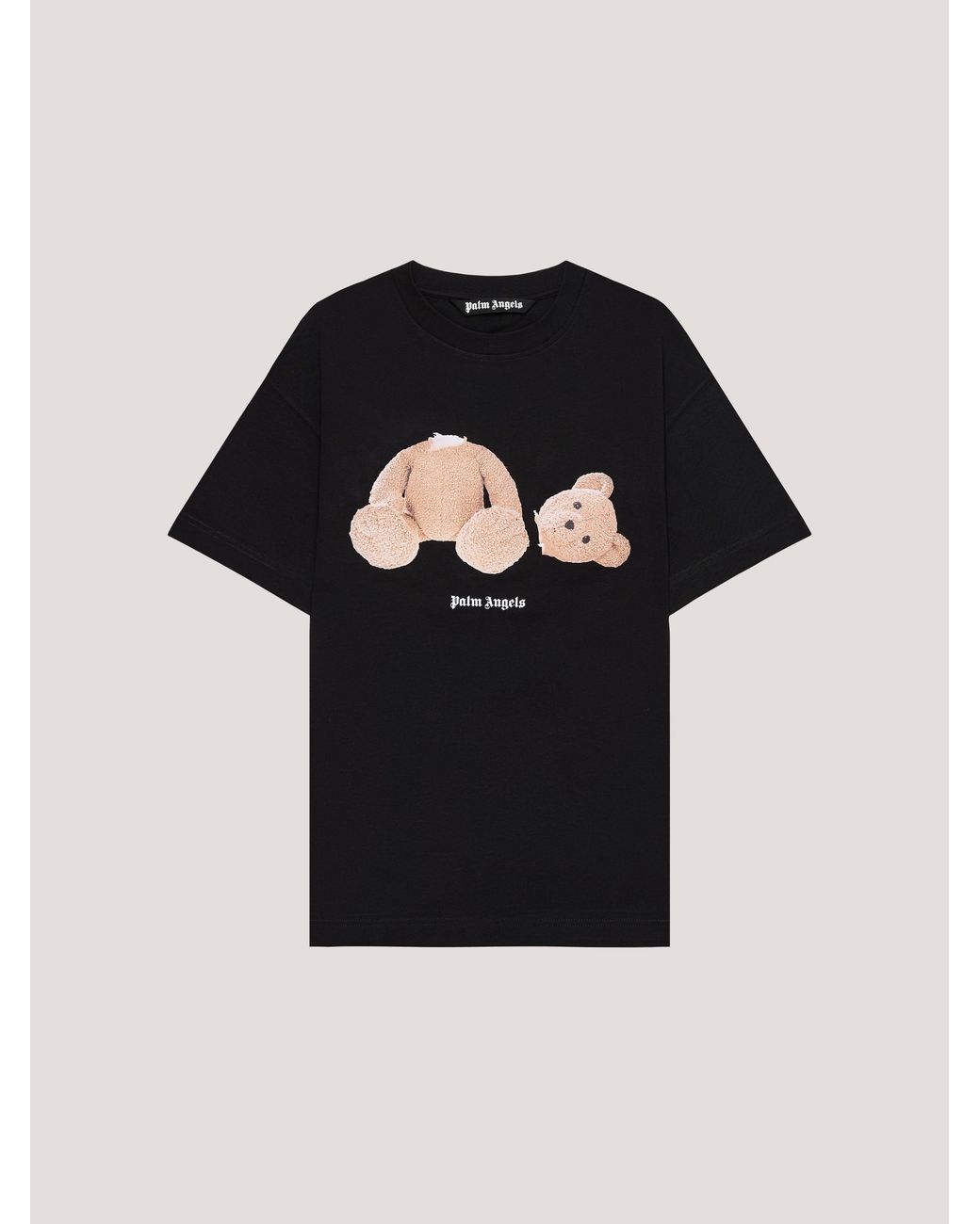 Palm Angels Black Broken Bear T-Shirt for men