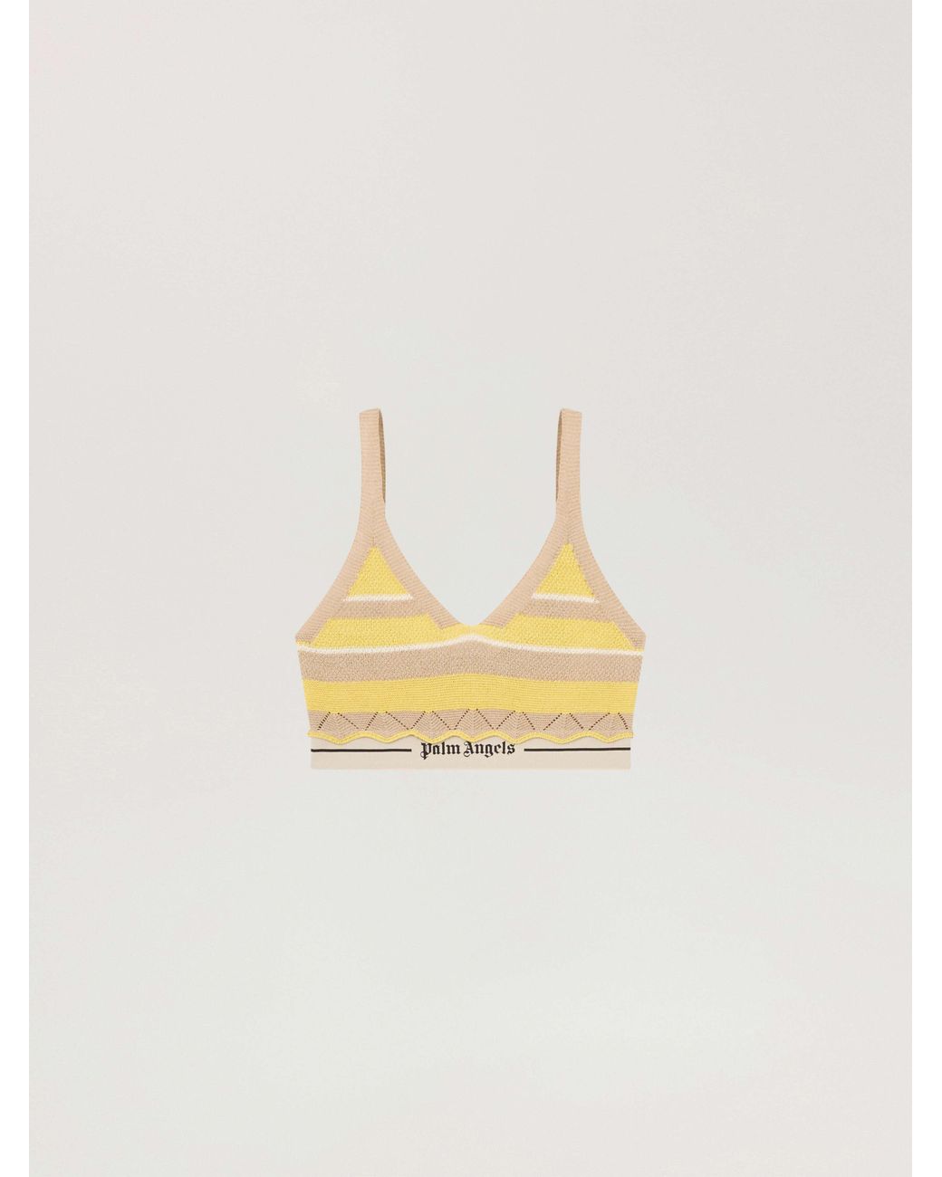 Palm Angels Multicolor Logo Beach Knit Top