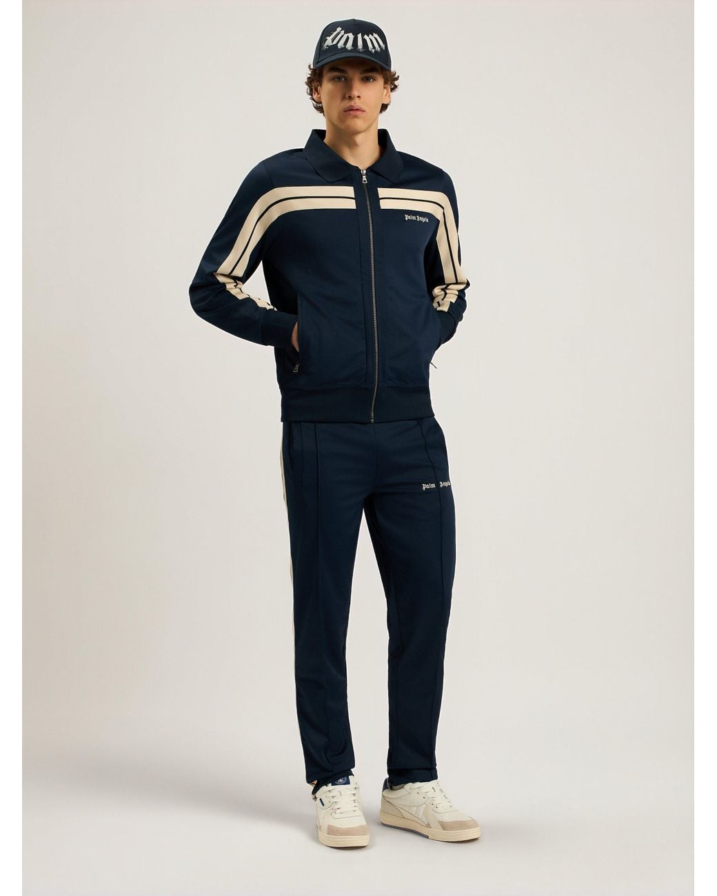 Palm Angels Blue Heritage Logo Track Jacket for men