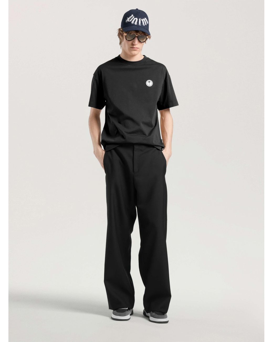 Palm Angels Black Palm Tree Regular T-Shirt for men