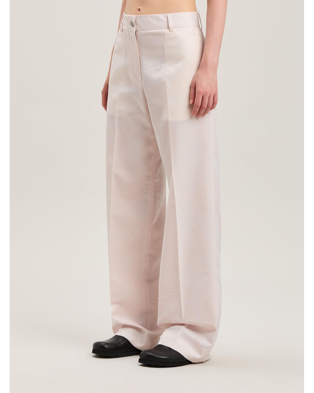 Palm Angels Pink Palms Jacquard Wide Pants Soft
