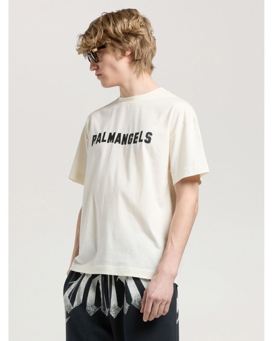 Palm Angels Natural Palm Hills Regular T-Shirt Off for men