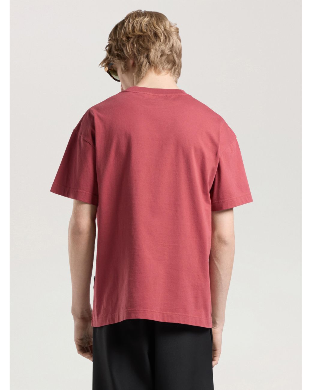 Palm Angels Red Palm Tree Regular T-Shirt Brick for men