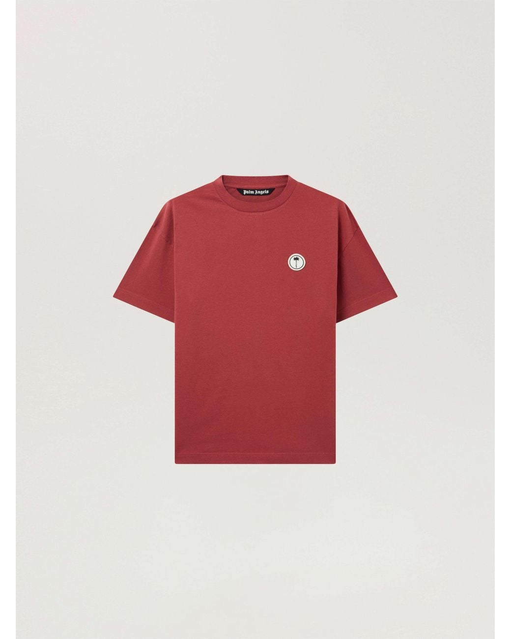 Palm Angels Red Palm Tree Regular T-Shirt Brick for men
