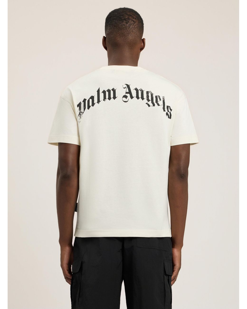 Palm Angels Natural Spray Bear T-Shirt for men