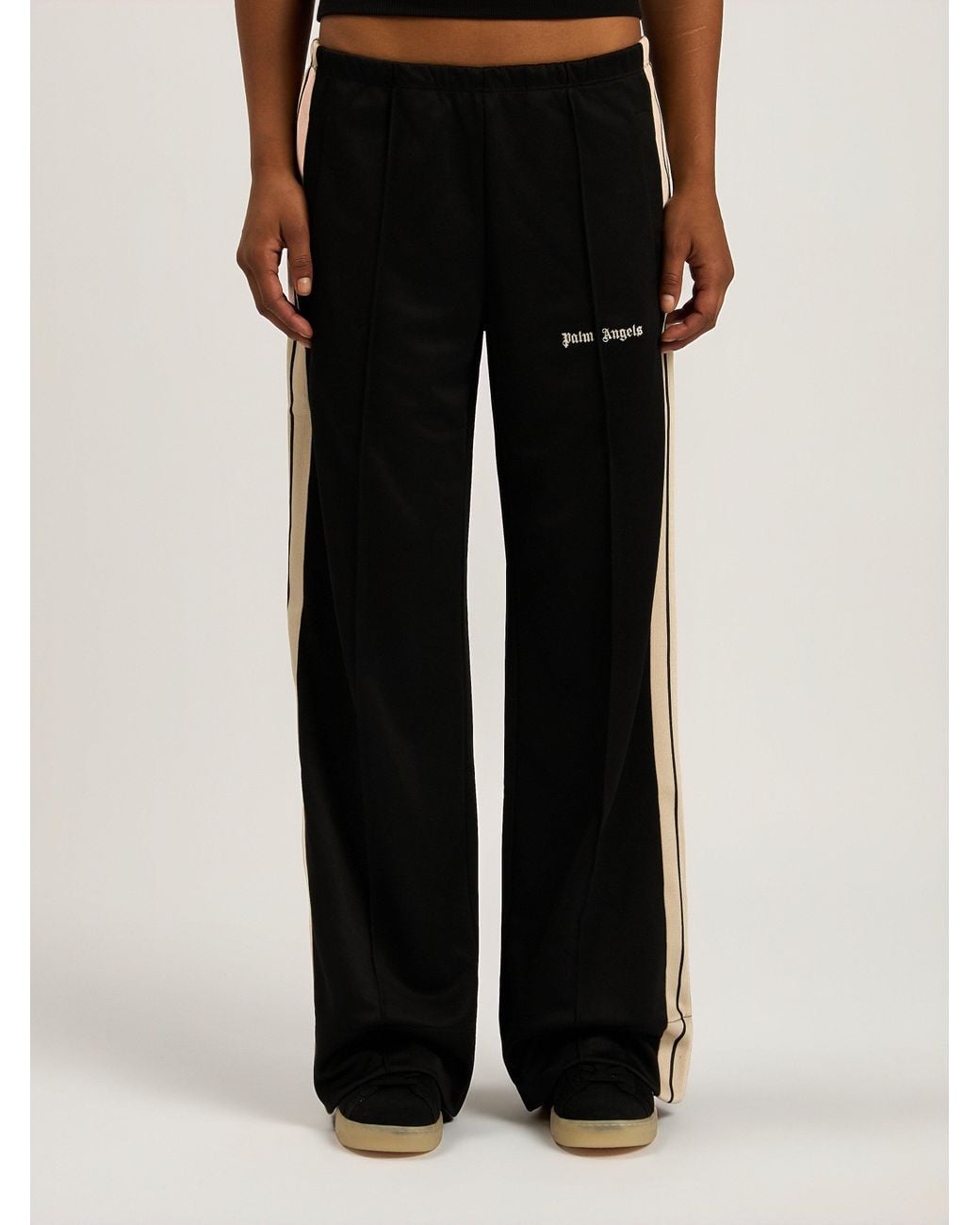 Palm Angels Black Classic Logo Loose Track Pants