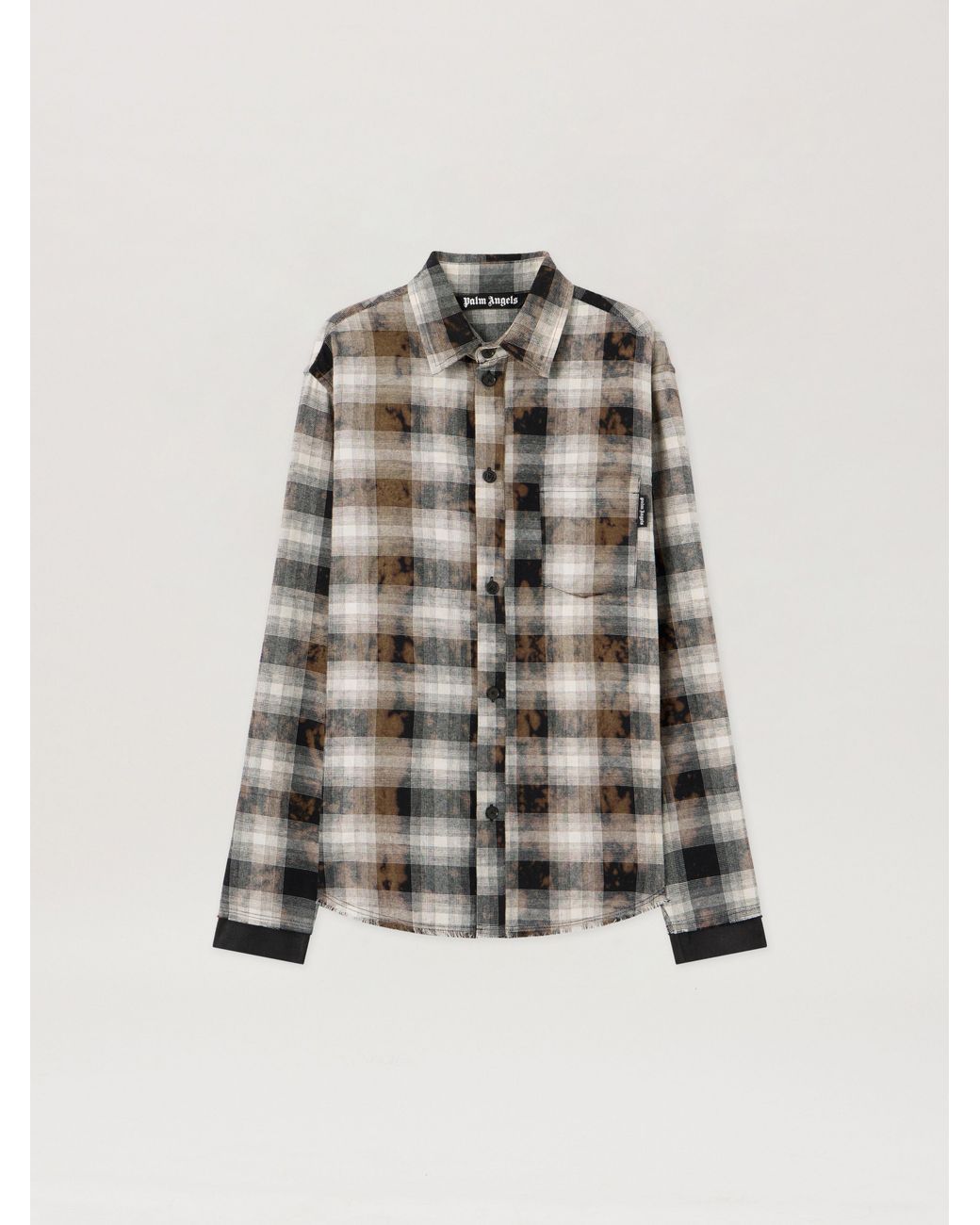 Palm Angels White Classic Logo Check Shirt for men