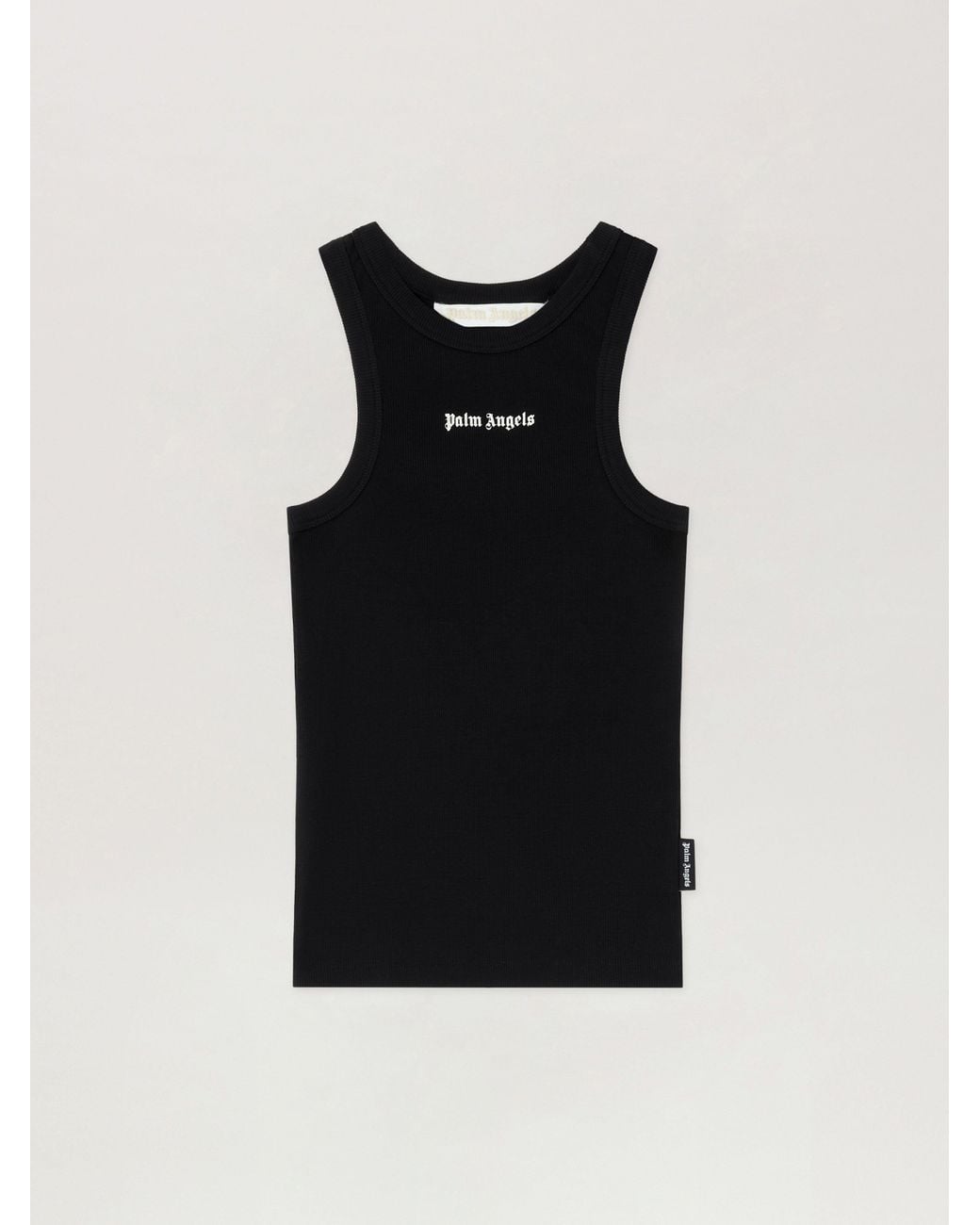 Palm Angels Black Classic Logo Fitted Tank Top