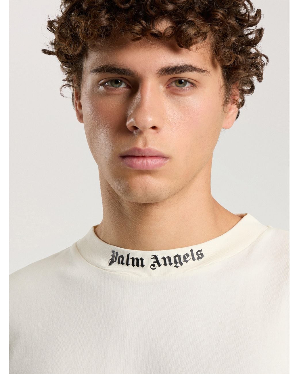 Palm Angels White Classic Logo Oversized T-Shirt Off for men
