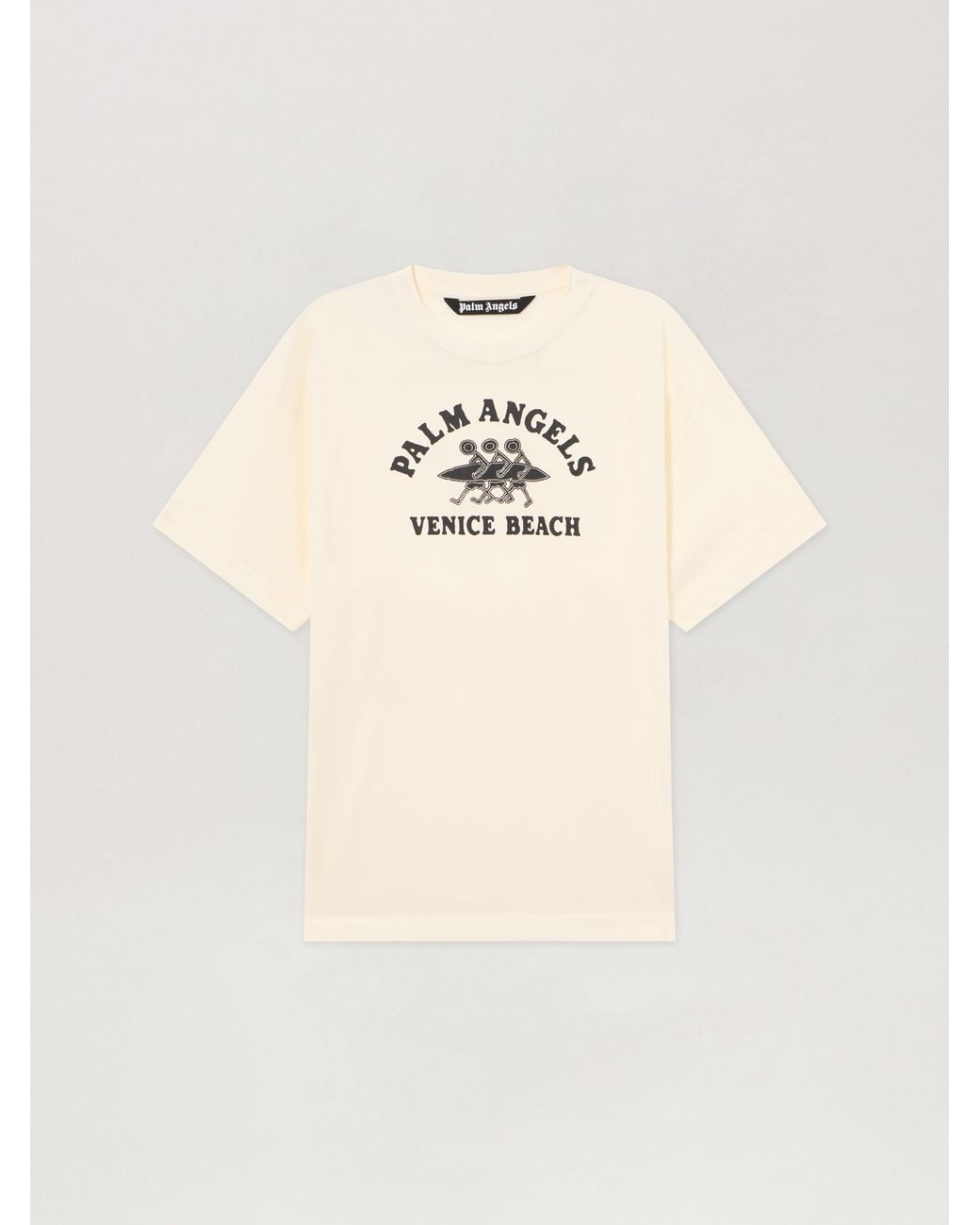 Palm Angels Natural Surf Regular T-Shirt Off for men