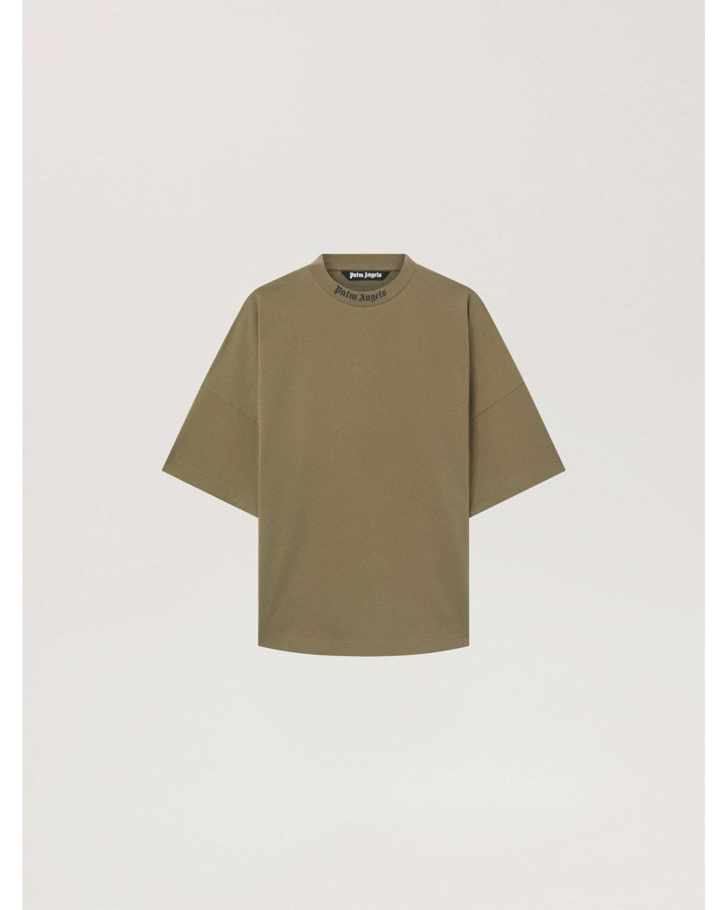 Palm Angels Green Classic Logo Oversized T-Shirt for men