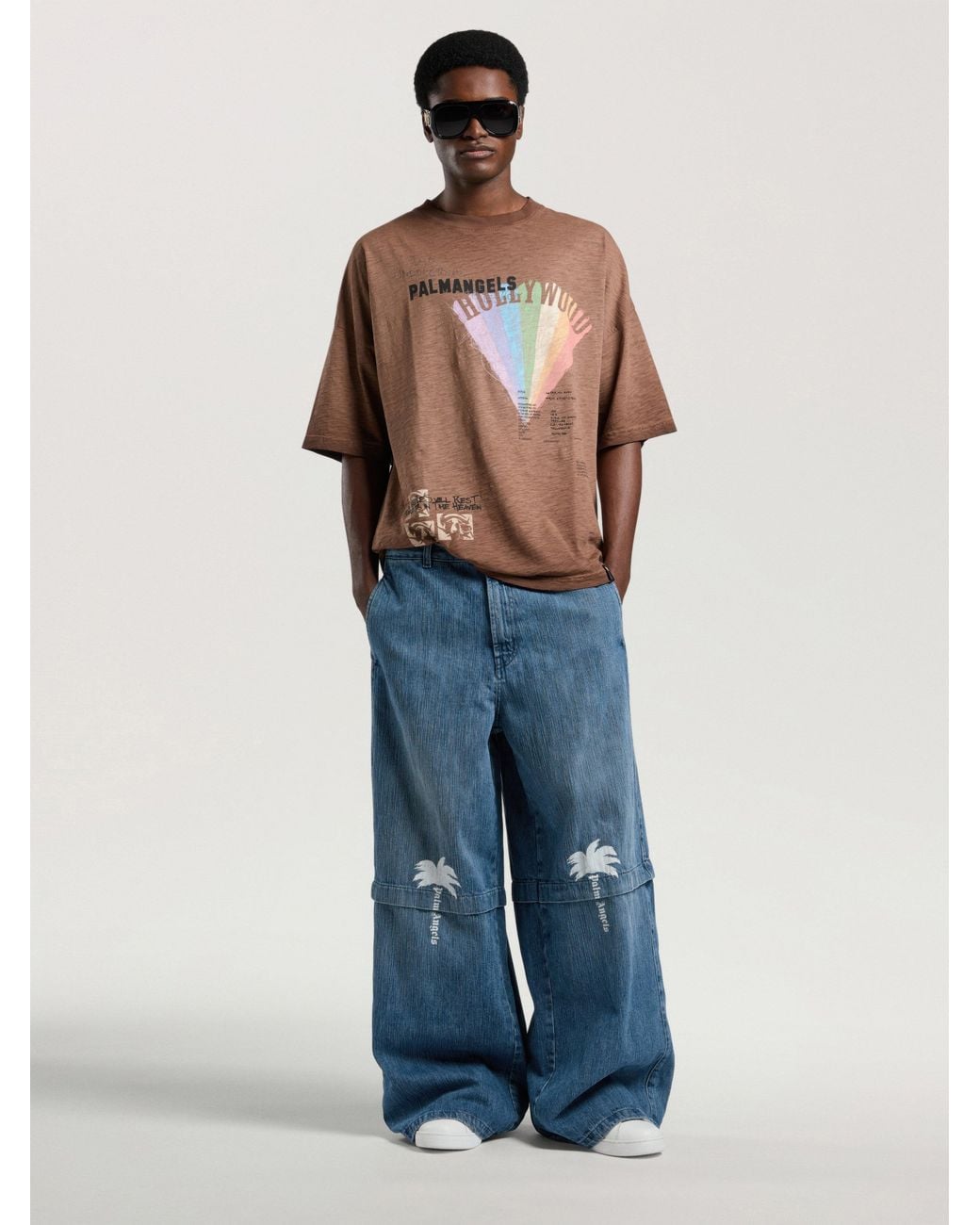 Palm Angels Multicolor Neon Boulevard Loose T-Shirt for men