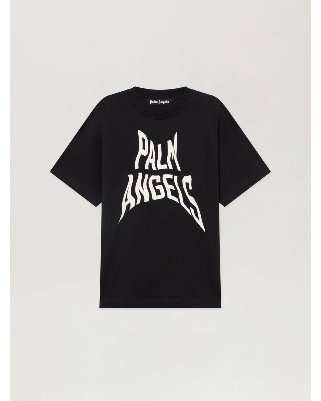 Palm Angels Black Palm Distorted Regular T-Shirt for men