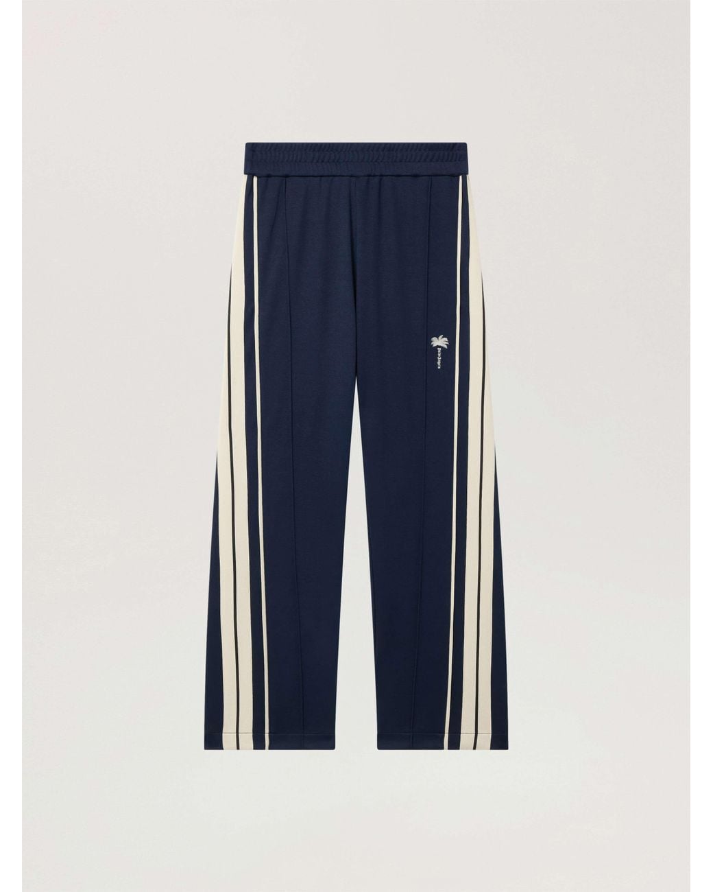 Palm Angels Blue Palm Tree Striped Track Pants for men