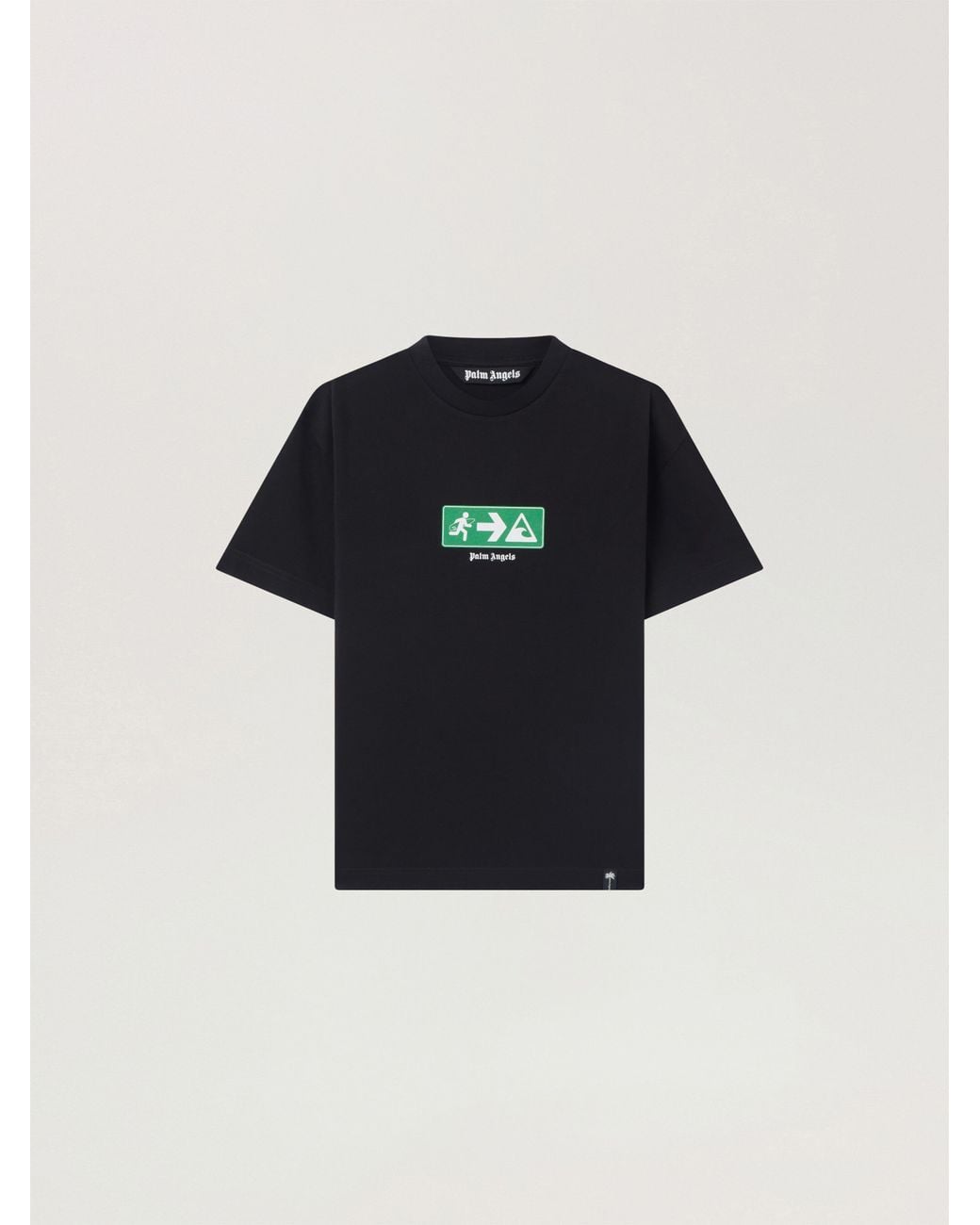 Palm Angels Black Street Signals Regular T-Shirt for men